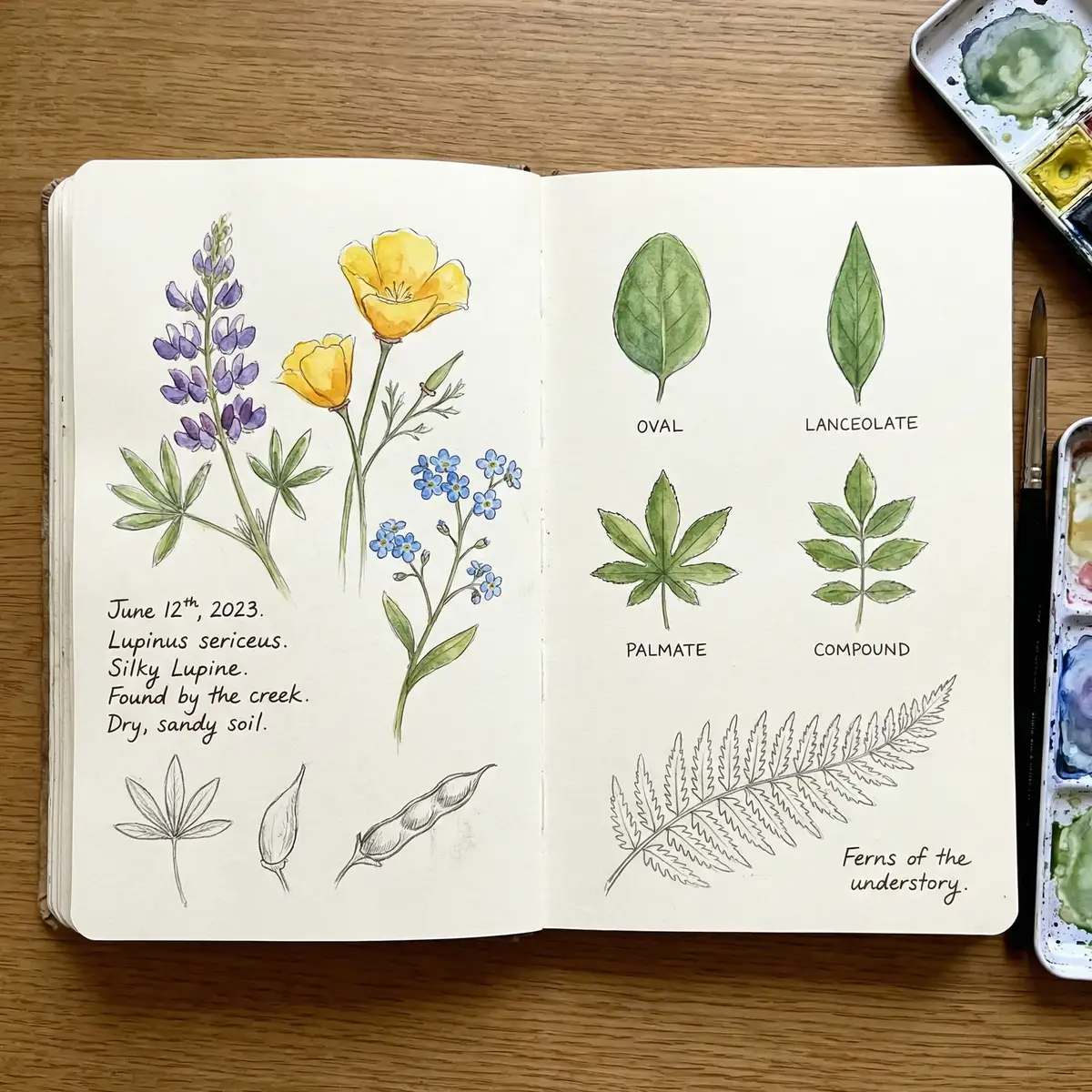 田野笔记叶形图鉴 - 小宝探花