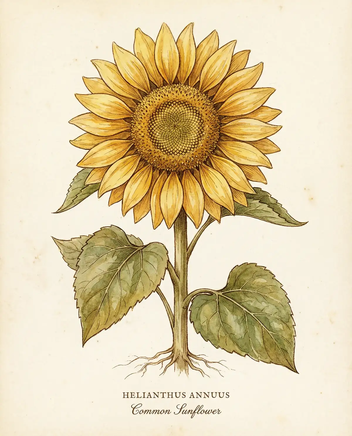 向日葵水彩图鉴 - 小宝探花